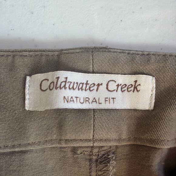 Coldwater Creek Womens natural fit Stretch Dress Pant Size 12 Beige Straight Leg - Picture 7 of 11